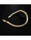 LEKANI 925 srebro bransoletka fine jewelry 5 MM 20 cm wąż płaskie męskie bransoletki i łańcuszki na rękę opaska na ramię/pulsera