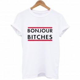 Nowy kobiety klasyczny T shirt dzień dobry suki, u których zbliża się drukuj koszulka z krótkim rękawem kobiet tendencja list na