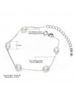 DAIMI 6-7mm ryż biały słodkowodne perły srebrny bransoletka romantyczny ślub biżuteria Pearl bransoletka ue styl ręcznie łańcuch