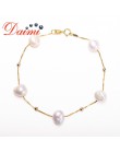 DAIMI osobowość moda Pearl bransoletka pływające perła z srebrny łańcuszek kulowy bransoletka na prezent