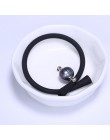 DAIMI proste czarna bransoletka silikonowa 11mm czarny słodkowodne perły bransoletka na co dzień wodoodporne bransoletki wszechs