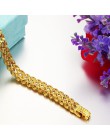 Liffly mody kobiet 18 K złota bransoletka Hollow bransoletki dla kobiet biżuteria ślubna dla nowożeńców prezent urodzinowy