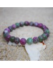 Yumfeel marki nowy kamień naturalny koraliki bransoletka 8mm ametyst kwarc różowy agat lawenda Jade bransoletka kobiety biżuteri