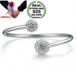 OMHXZJ hurtownie biżuteria fashion sferyczny koraliki kobieta kpop gwiazda 925 Sterling Silver otwarcie regulowana bransoletka b