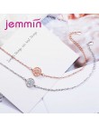 Jemmin nowy czechy styl kwiat wisiorek bransoletki dla kobiet moda biżuteria 925 Sterling Silver regulowany rozmiar ręcznie łańc