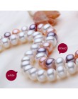 Biały naturalna perła słodkowodna bransoletka dla kobiet, klasyczne prawdziwe perły bransoletka 9-10mm matka prezent urodzinowy 