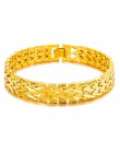 Jemmin 20 CM geometryczne 24 K złota wysokiej jakości moda eleganckie męskie bransoletki biżuteria Party prezent na rocznicę