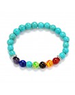 TopGoods kamień naturalny 7 Chakra złoty budda koraliki bransoletki Healing Balance Charms joga bransoletki z kamieniami szlache