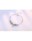 OMHXZJ hurtownie słodki moda piękny kobieta dziewczyna ślub prezent serce gwiazda piłka koraliki 925 Sterling Silver bransoletka