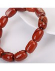 Yumten naturalny czerwony agat bransoletka bransoletka moda biżuteria Diy natura Handmade szczęście prezenty kamień Unisex klasy