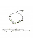 Thaya Firefly bransoletka s925 srebrny zielony kryształ kamień czarny łańcuch letnia noc biżuteria dla kobiet wielkiego ducha pr