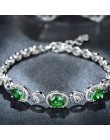 Eleganckie kobiety bransoletka Pave ustawienie Dazzing oliwy z oliwek zielony Spinel Fine Jewelry 925 bransoletki ze srebra wyso