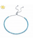 Hutang bransoletki stałe 925 Sterling Silver Nano turkusowy dla kobiet dziewczyna jest w porządku biżuteria regulowana bransolet