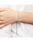 Hutang bransoletki stałe 925 Sterling Silver Nano turkusowy dla kobiet dziewczyna jest w porządku biżuteria regulowana bransolet
