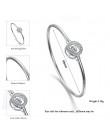 Rinntin solidna 925 Sterling Silver kobiety bransoletki i Bangles Bezel Pave z AAA ruchome błyszczące cyrkon kobiet bransoletka 