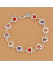 Jemmin ujmujący miód małe bransoletka z serduszkiem z Multicolor 925 Sterling Silver biżuteria dla dziewczyny prezenty darmowa w