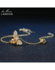 LAMOON piękny pszczoła Brecelets dla kobiet 100% naturalne cytryn 925 Sterling Silver grzywny biżuteria urok bransoletki ręcznie