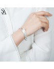 SA SILVERAGE 2018 kobiet czechy pióro srebrny bransoletki i bransolety prawdziwe 925 Sterling srebrne bransoletki dla kobiet w p