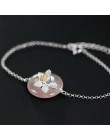 Lotus zabawy majątek 925 Sterling Silver naturalne kamienie kreatywny ręcznie robiona biżuteria lotosu szepty bransoletka dla ko