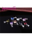 Jemmin New Arrival 8 kolor AAA kryształ biżuteria ustaw 925 Sterling Silver kolczyki naszyjnik zestaw kobiety dziewczyny Party t