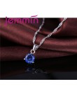 Jemmin New Arrival 8 kolor AAA kryształ biżuteria ustaw 925 Sterling Silver kolczyki naszyjnik zestaw kobiety dziewczyny Party t