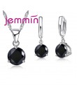 Jemmin New Arrival 8 kolor AAA kryształ biżuteria ustaw 925 Sterling Silver kolczyki naszyjnik zestaw kobiety dziewczyny Party t