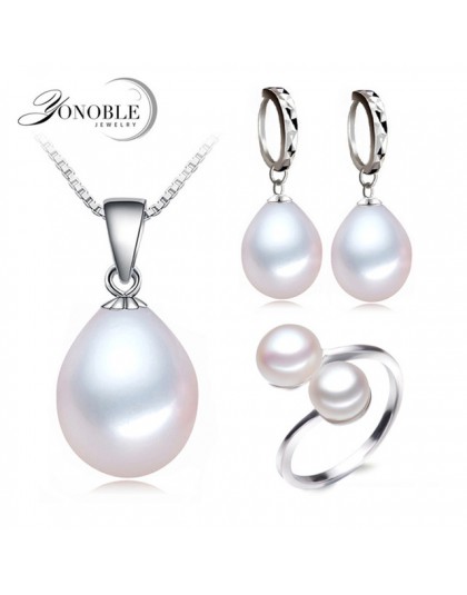Prawdziwa perła słodkowodna biżuteria zestaw kobiet, naturalne perły zestawy 925 sterling silver biżuteria dziewczyna urodziny z