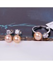 DAIMI naturalne fioletowy różowy biały czarny kolczyki z pereł pierścień zestawy, naturalne perły zestawy, Party biżuteria zesta