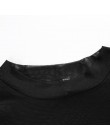 2018 lato Sexy przepuszczalność krótki T-shirt siatka O szyi z długim rękawem Sheer czarny przezroczysty koszulka damska krótki 