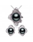 FENASY słodkowodne perły biżuteria zestawy S925 Sterling Silver naturalne perły moda geometryczne powłoki projekt naszyjnik kolc