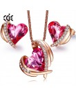 Centrum rozwoju przedsiębiorczości kobiety zestawy biżuterii ozdobione kryształy Swarovskiego naszyjnik zestawy kolczyków kąt se