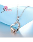JEMMIN luksusowy romantyczny naszyjnik kolczyki komplety biżuterii wisiorek w kształcie serca 925 Sterling Silver CZ kobiety uro