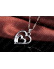 Jemmin prawdziwa miłość serce wewnątrz wisiorek w kształcie serca naszyjnik 925 Sterling Silver biżuteria dla kobiety dziewczyny