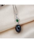 Luksusowe kryształ 5A naturalna perła słodkowodna biżuteria zestawy dla kobiet moda 925 Sterling Silver kolczyki ślubne + naszyj