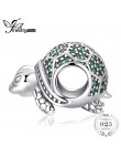 JewelryPalace Ocean zwierząt żółw Nano rosyjski symulowane Emerald 925 Sterling Silver paciorki dla kobiet 2018 nowy gorący