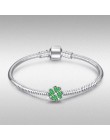 JewelryPalace szczęście irlandzka koniczyna 0.6ct zielony Cubic cyrkon 925 Sterling Silver paciorki dla kobiet gorąca sprzedaż m