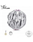 JewelryPalace z liści oliwnych stworzył różowe Sapphire kwiatowy koralik 925 Sterling Silver Charm paciorek Fit bransoletki