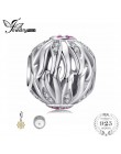 JewelryPalace z liści oliwnych stworzył różowe Sapphire kwiatowy koralik 925 Sterling Silver Charm paciorek Fit bransoletki