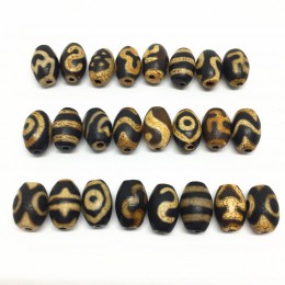 20 sztuk/partii akcesoria z kamienia naturalnego koraliki tybetański Dzi koraliki 8mm * 12mm do wyrobu diy biżuteria darmowa wys