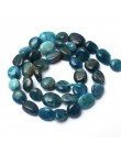 Kamień naturalny koraliki 8-10mm nieregularne niebieski apatyt kamień koraliki do wyrób biżuterii bransoletka naszyjnik 15 cali
