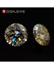 GIGAJEWE 6mm 0.8ct żółty szampana VVS1 okrągły doskonały Cut Moissanite luźne kamień diament przeszedł Test Lab klejnoty do prod