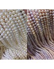 JYX hurtownie naturalne hodowlane w pobliżu miejsca takiego jak okrągły słodkowodne perły struny DIY biżuteria dla naszyjnik 15"