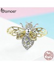 BAMOER gorąca sprzedaż autentyczne 925 Sterling Silver kryształ Bee koraliki Charms pasuje do oryginalnego Charms kobiety luksus