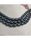 JYX 2019 perła DIY ryż kształt 8*9mm szary czarny prawdziwa perła słodkowodna struny nici ręcznie robiona biżuteria DIY 15 "dla 