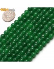 Klejnot wewnątrz 4-14mm kamień okrągły koraliki zielony koraliki jadeitowe do tworzenia biżuterii koraliki bransoletki dla kobie