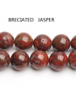Najlepsza sprzedaż koraliki z kamienia naturalnego czerwony krwi jaspis okrągły luźny koralik 6/8/10/12mm Pick rozmiar jaspis br