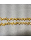 JYX Seckill perła DIY nieregularne 3.5*5mm złoty różowy mosiądz słodkowodne perły struny nici ręcznie robiona biżuteria DIY 15 "