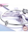BAMOER w stylu Vintage metalowe koraliki 925 srebra europejski kwiat lilii metalowe Charms dla kobiet oryginalny 925 Charm brans