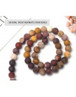 18 kolor naturalny matowy różne kamień okrągły luźne kamień mróz kamień koraliki do tworzenia bransoletek