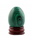 Naturalny karneol 40mm jajka kamień rzeźbione rzemiosło z drewniana podstawka Chakra Healing Reiki do dekoracji domu koraliki da